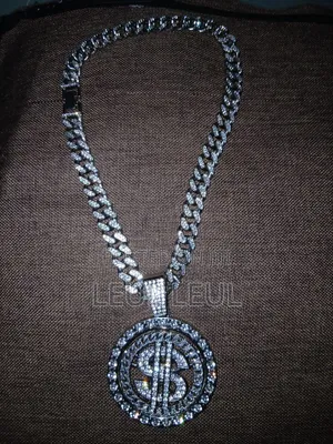 Diamond Encrusted Dollar Sign Chain