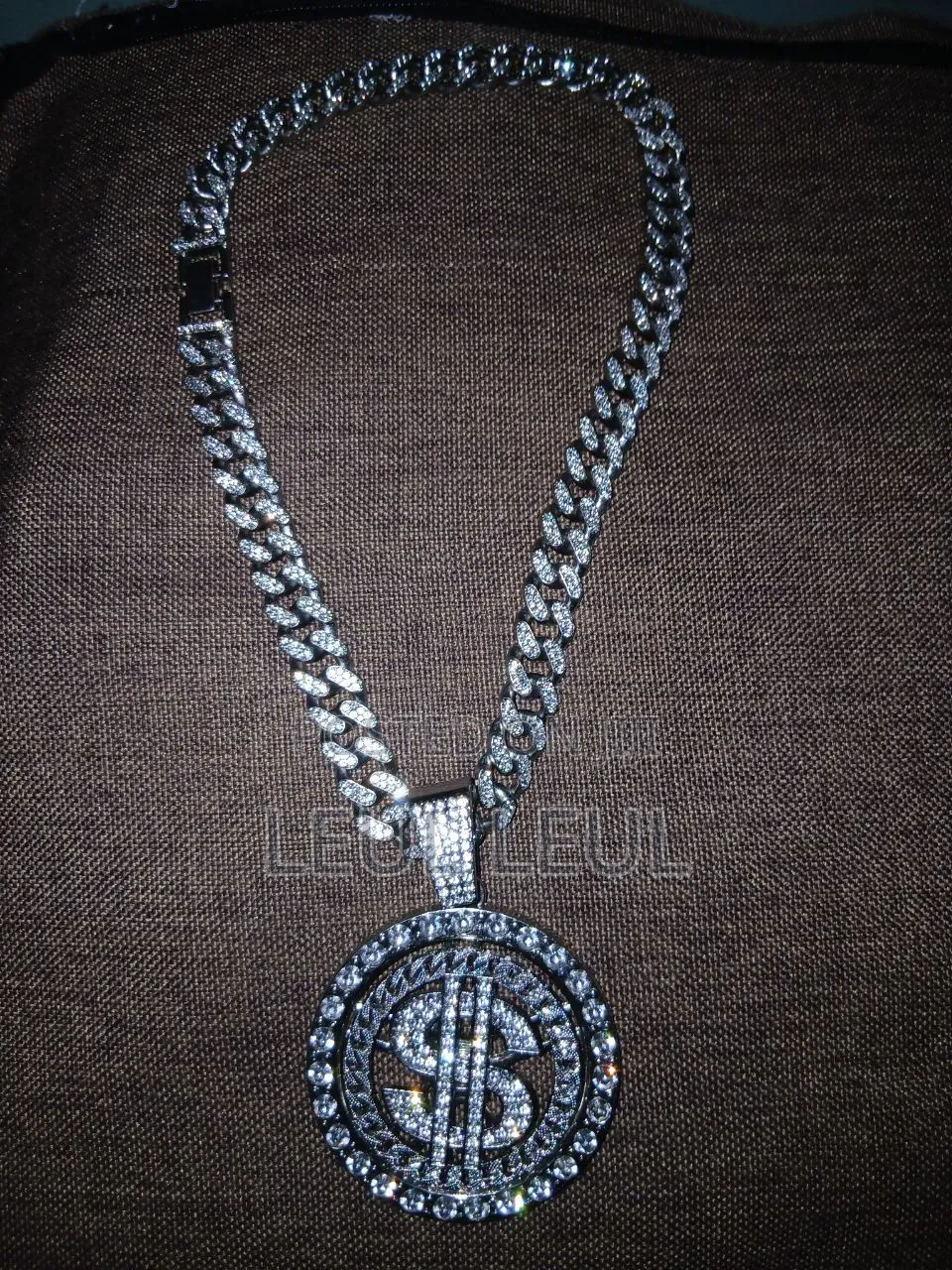 Diamond Encrusted Dollar Sign Chain