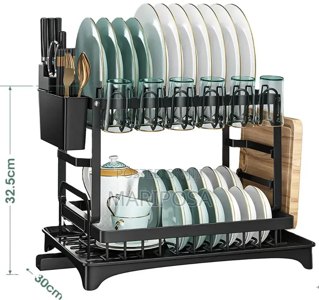 2 Tier Kitchen Dish Drying Rack
