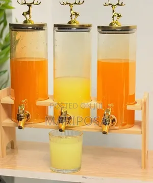 Glass Dispenser Jar With Bamboo Stand