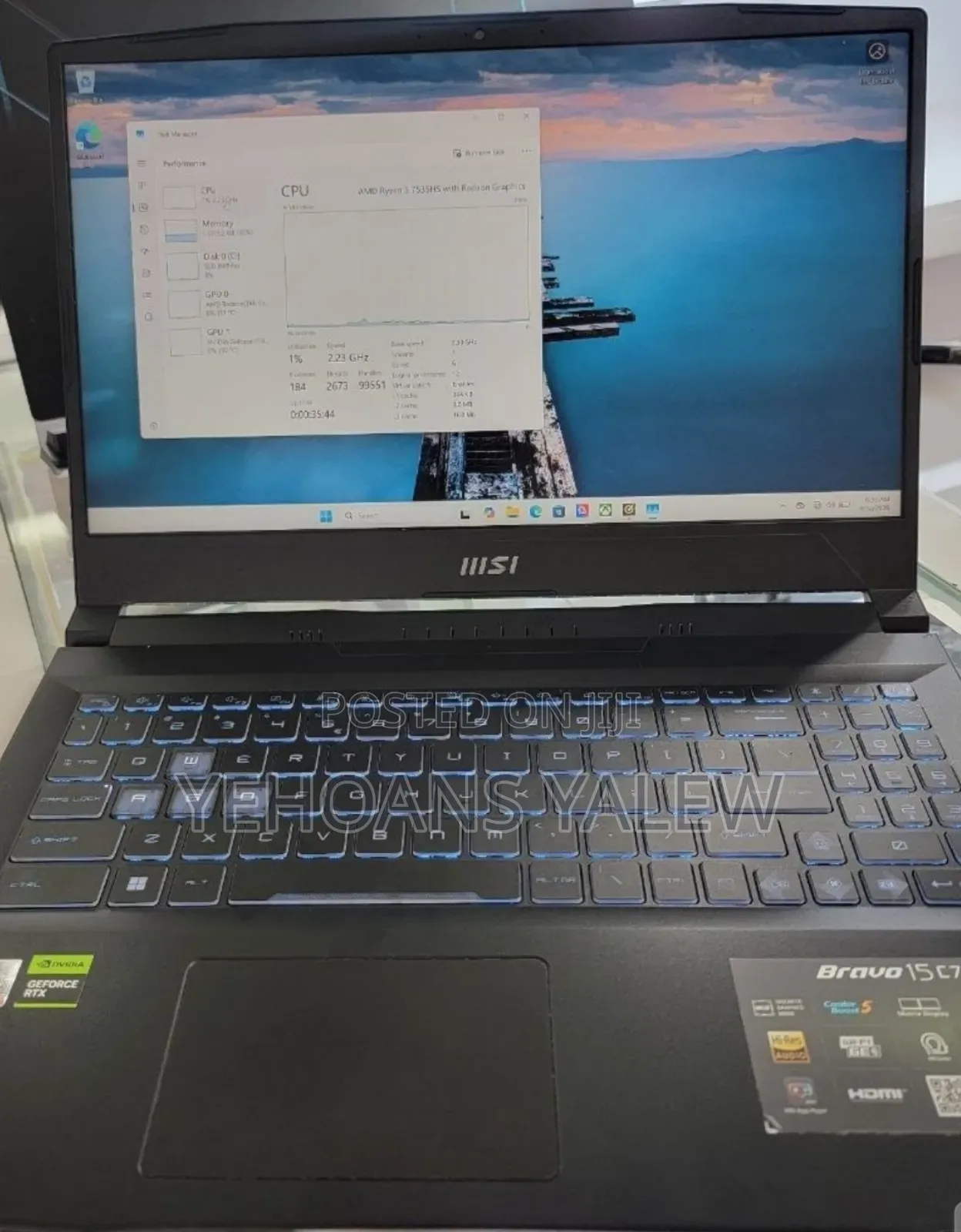 New Laptop MSI GF63 16GB AMD Ryzen 5 SSD 512GB