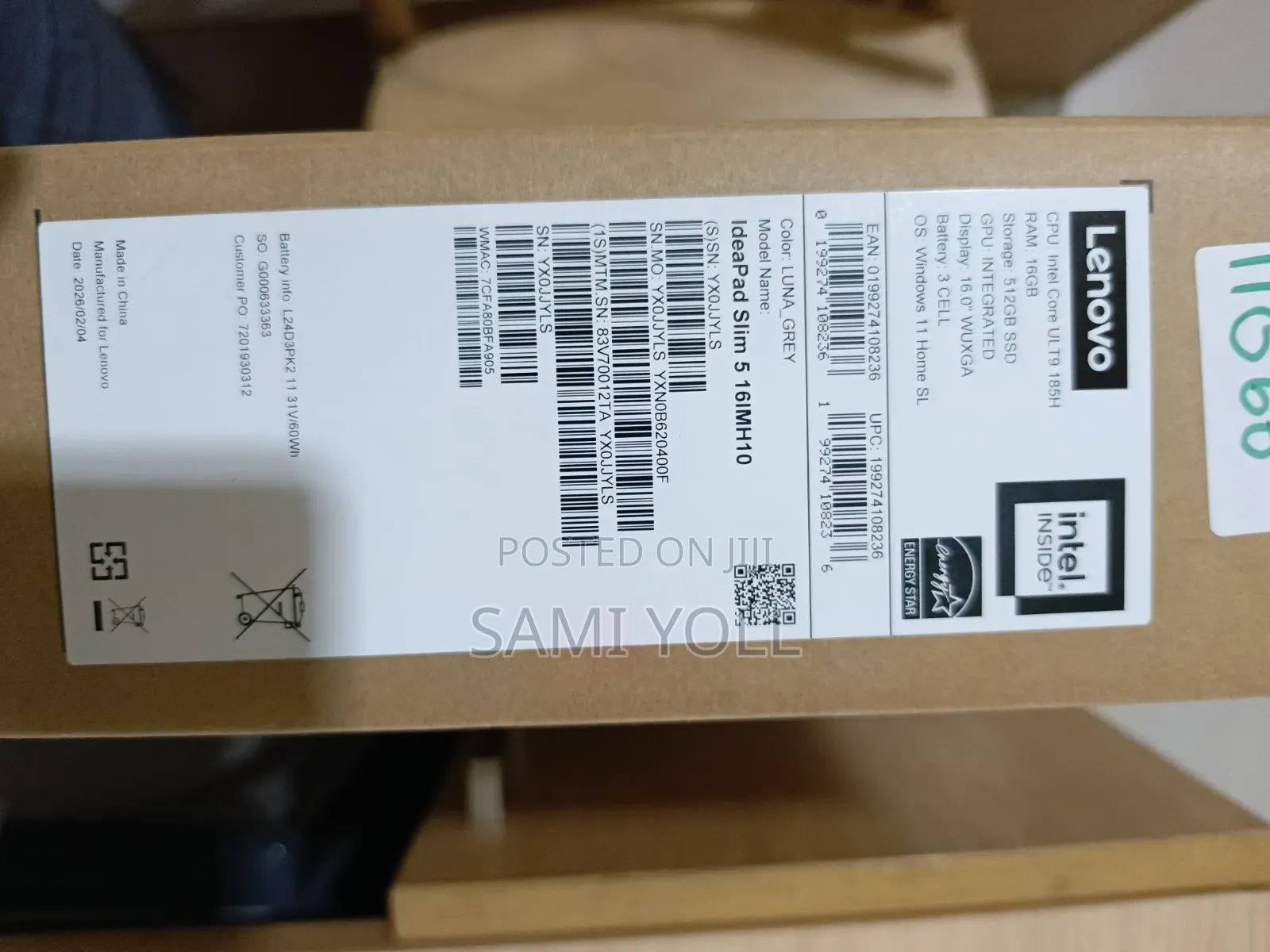 New Laptop Lenovo IdeaPad S530 16GB Intel Core i9 SSD 512GB