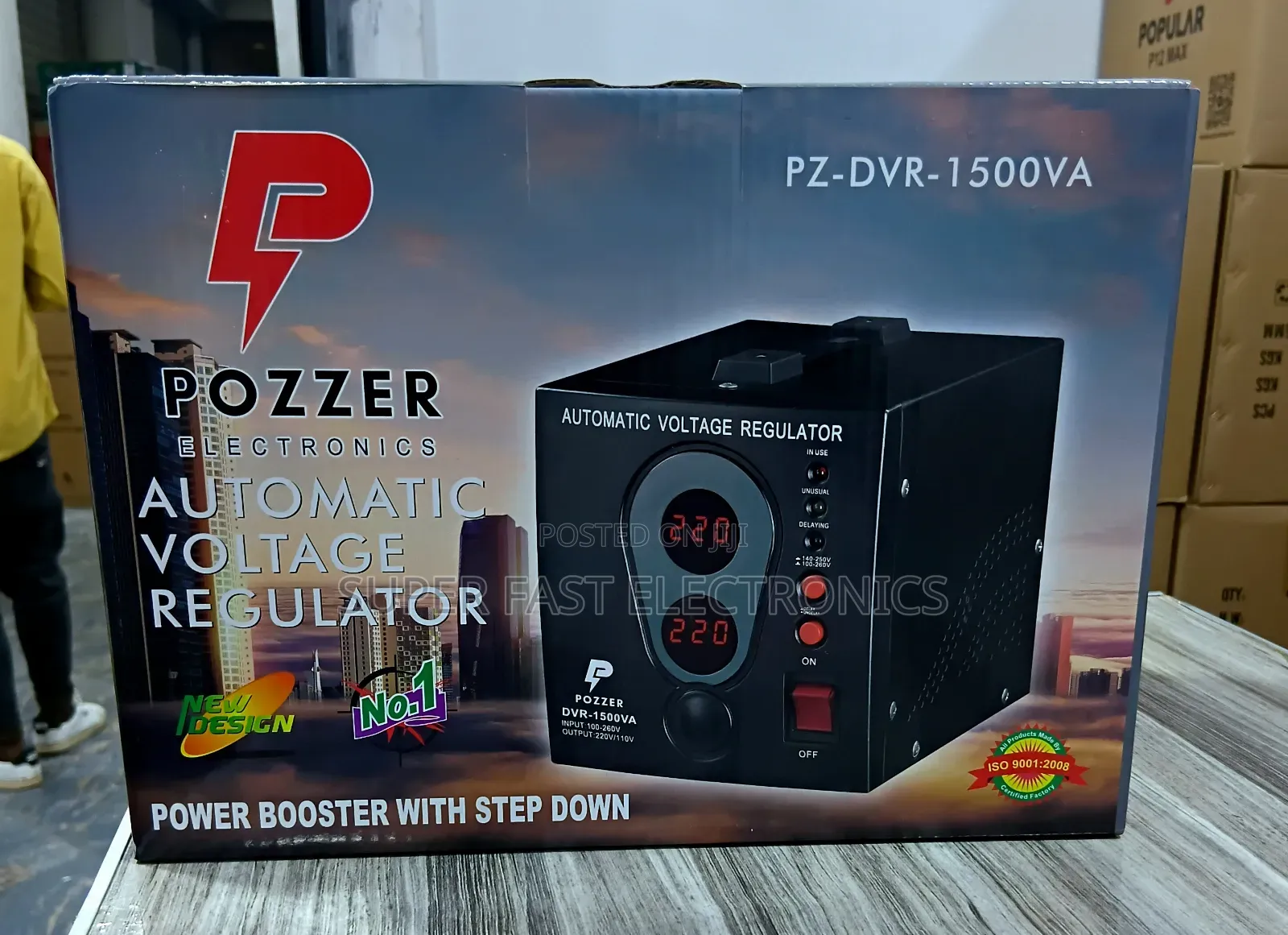 Pozzer Stabilizer 1500va Automatic Voltage Regulator Power Booster