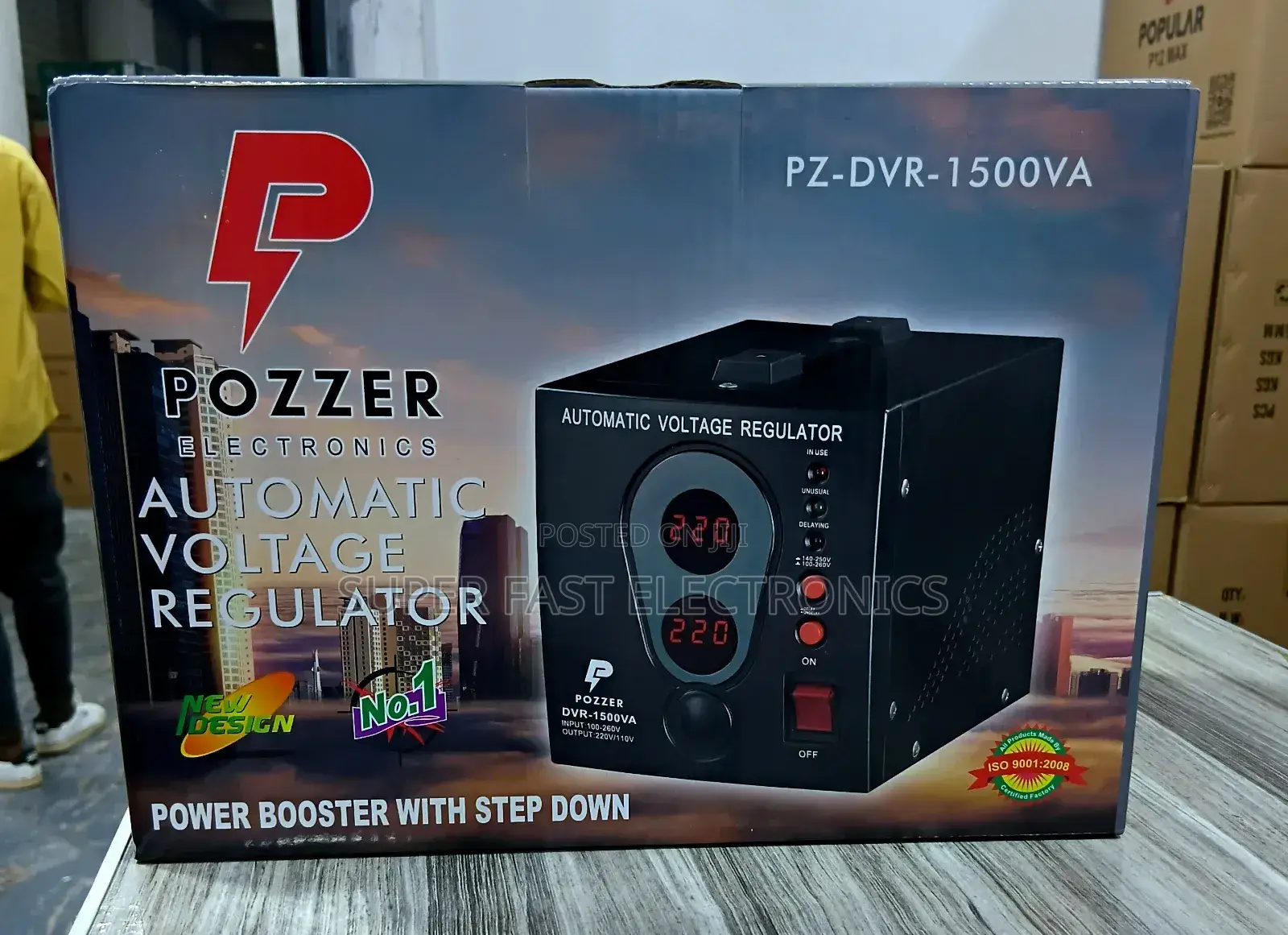 Pozzer Stabilizer 1500va Automatic Voltage Regulator Power Booster