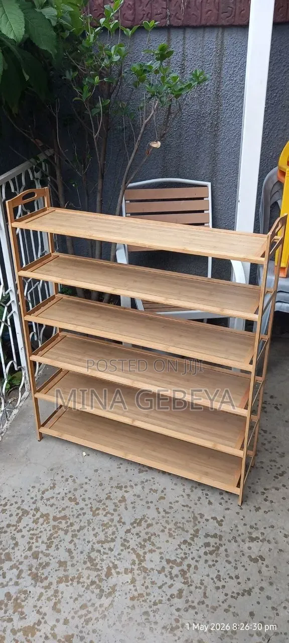 6 Layer Quality Wood Shoes Rack