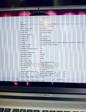 New Laptop Acer 16GB Intel Core i7 SSD 1T