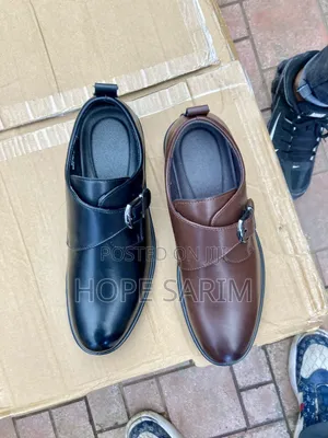Premium Men's Leather Monk Strap Shoes -