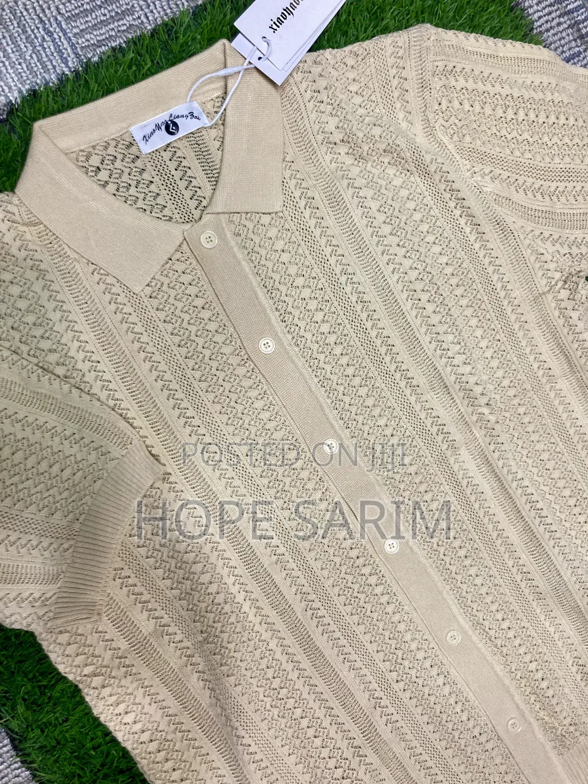 Men's Vintage Textured Polo Shirt