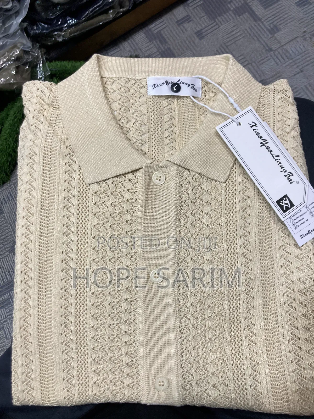 Men's Vintage Textured Polo Shirt