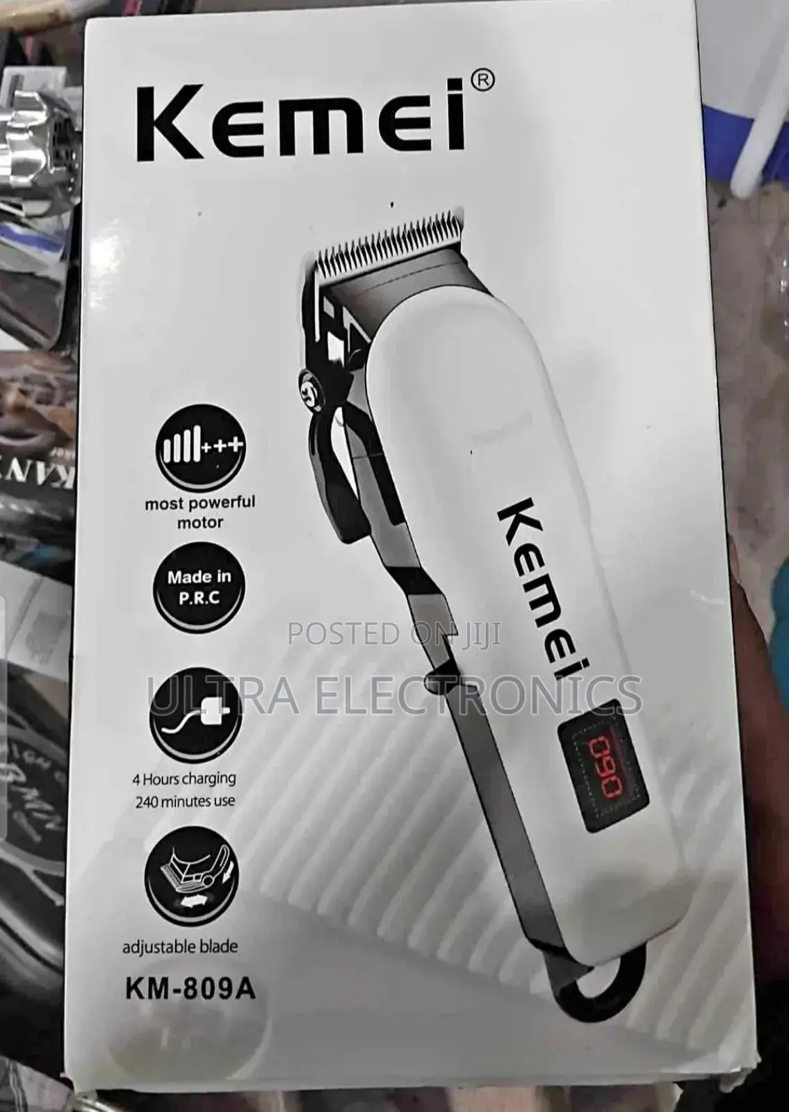Kemei Km-809a Professional Rechargeable Hair Clipper. Battery