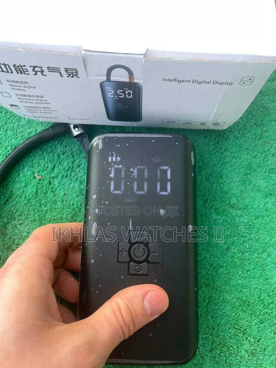 Digital Portable Air Compressor-በባትሪ የሚሰራ አውቶማቲክ የጎማ ፓምፕ(Rechargeable)