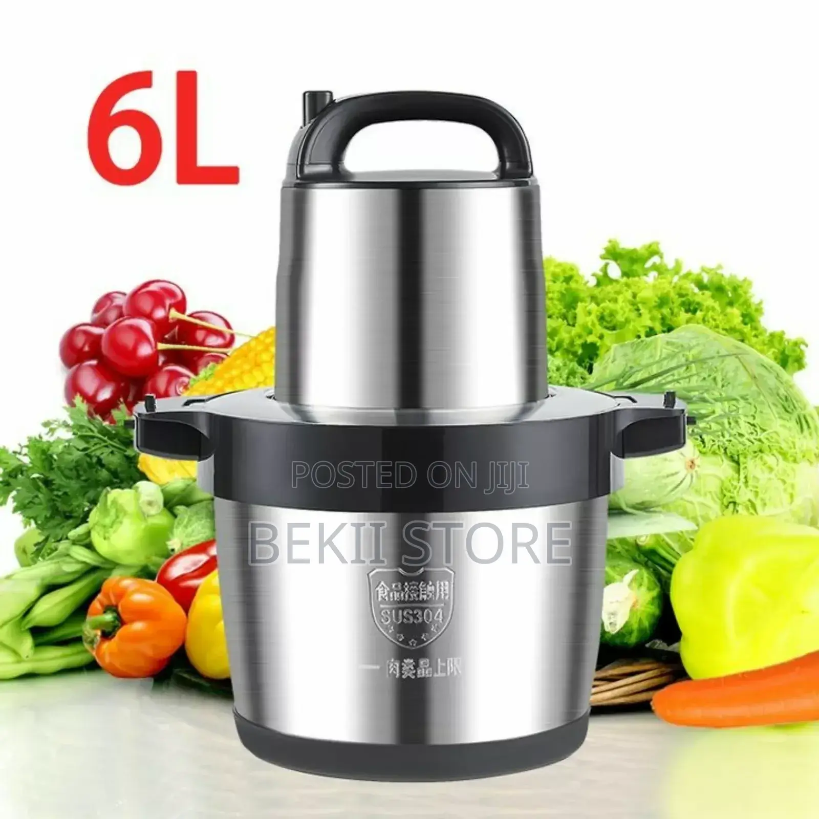 የስጋ መፍጫ 6l Electric Kitchen Food Processor Stainless Steel