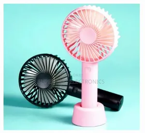 Battery-Powered Handheld Fan Designed for Personal Cooling On