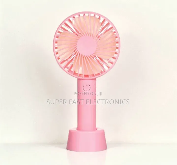 Battery-Powered Handheld Fan Designed for Personal Cooling On