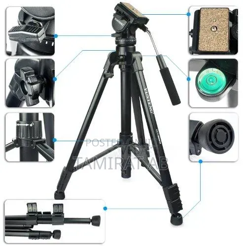 Yunteng VCT-880 Fluid Head Tripod for Photography Videography Cameras