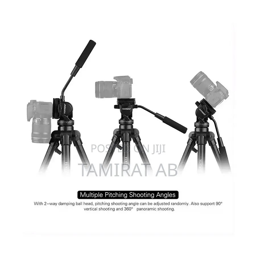 Yunteng VCT-880 Fluid Head Tripod for Photography Videography Cameras