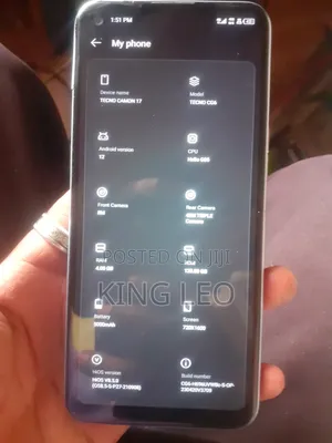 Tecno Camon 17 128 GB Silver