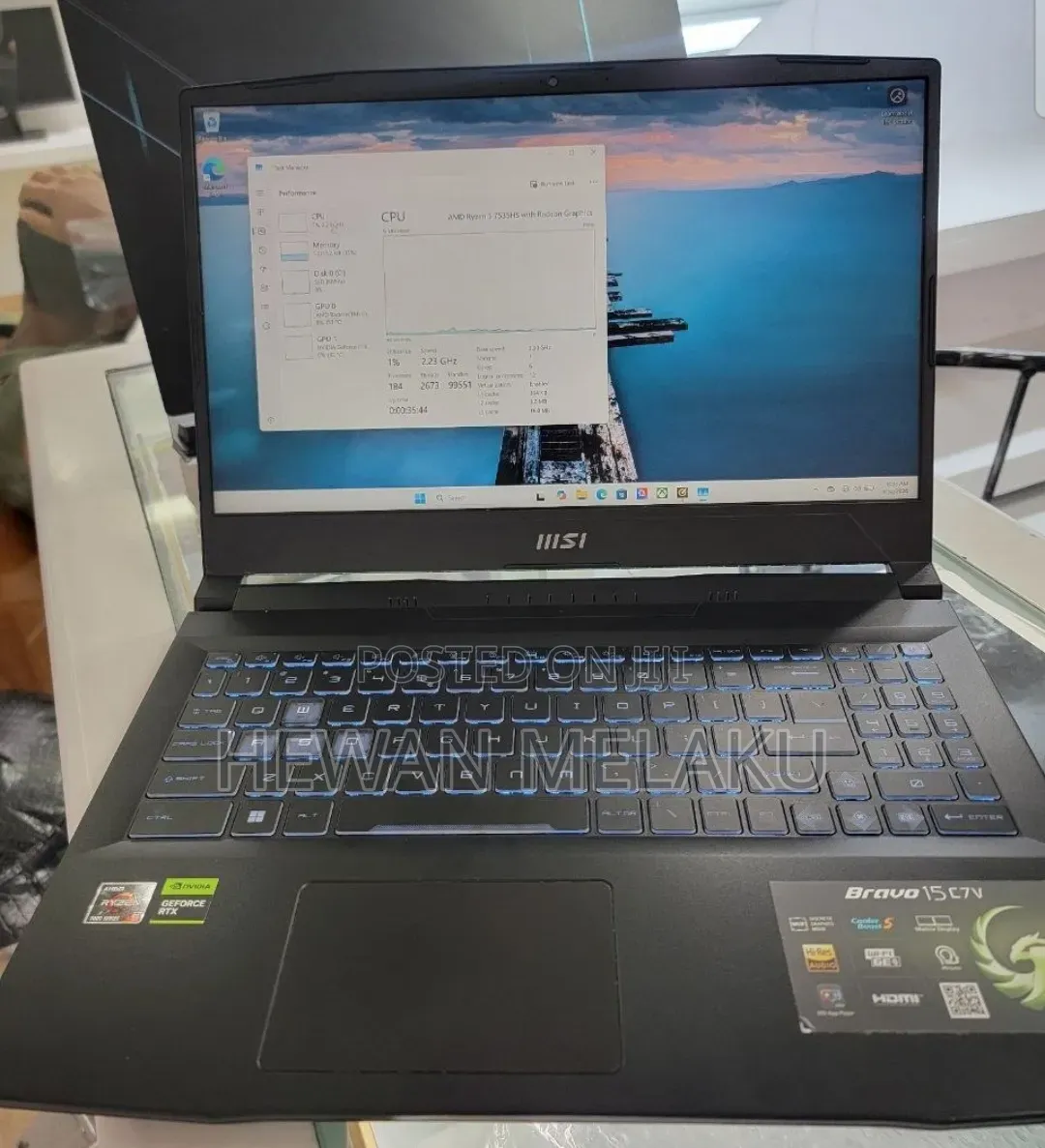 New Laptop MSI 16GB AMD Ryzen 5 SSD 512GB
