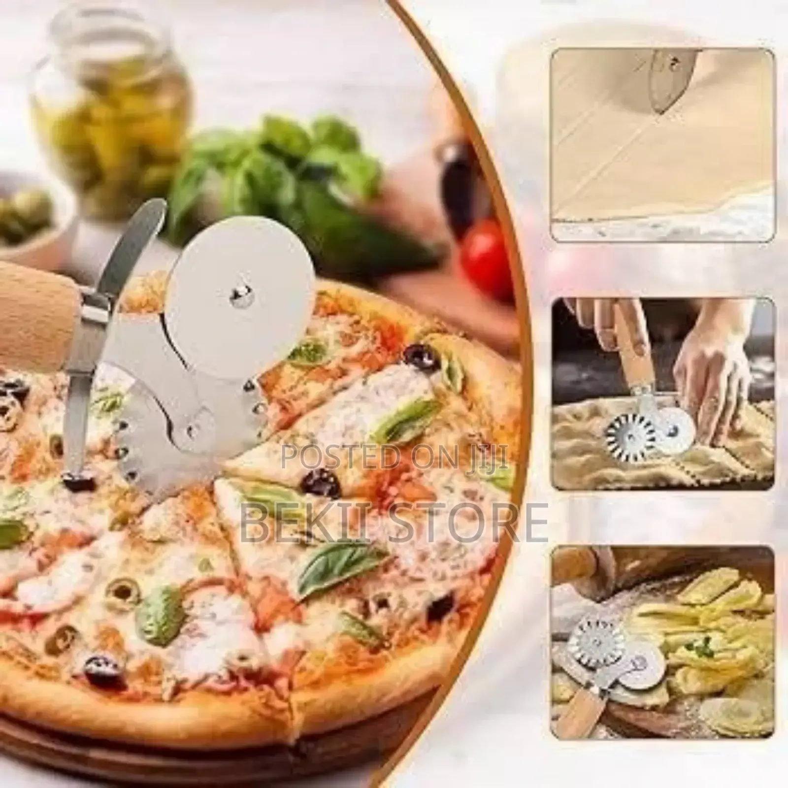 ፒዛ መቁረጫ Stainless Steel Pizza Cutter Wheel