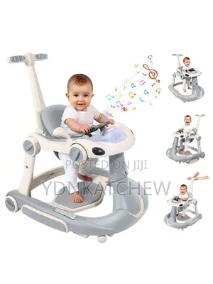 Adjustable Baby Walker With Wheels Feeding Tray