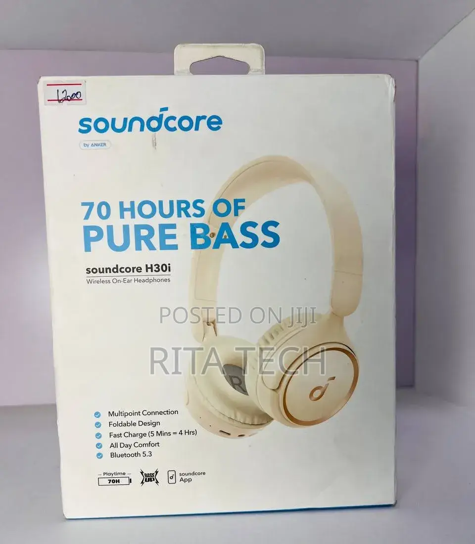 Soundcore H30i – Long-Life on-Ear Wireless Headphones