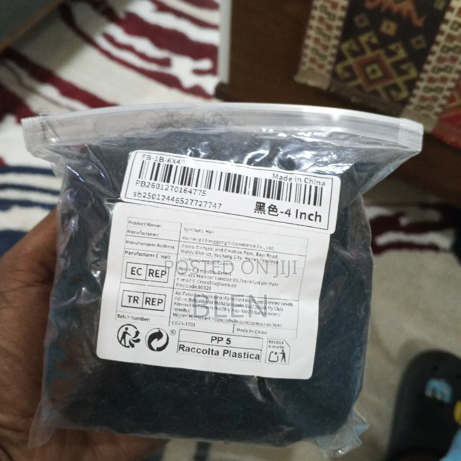 Title: High Quality Synthetic Hair 4 Inch (Black) – 2 Packs