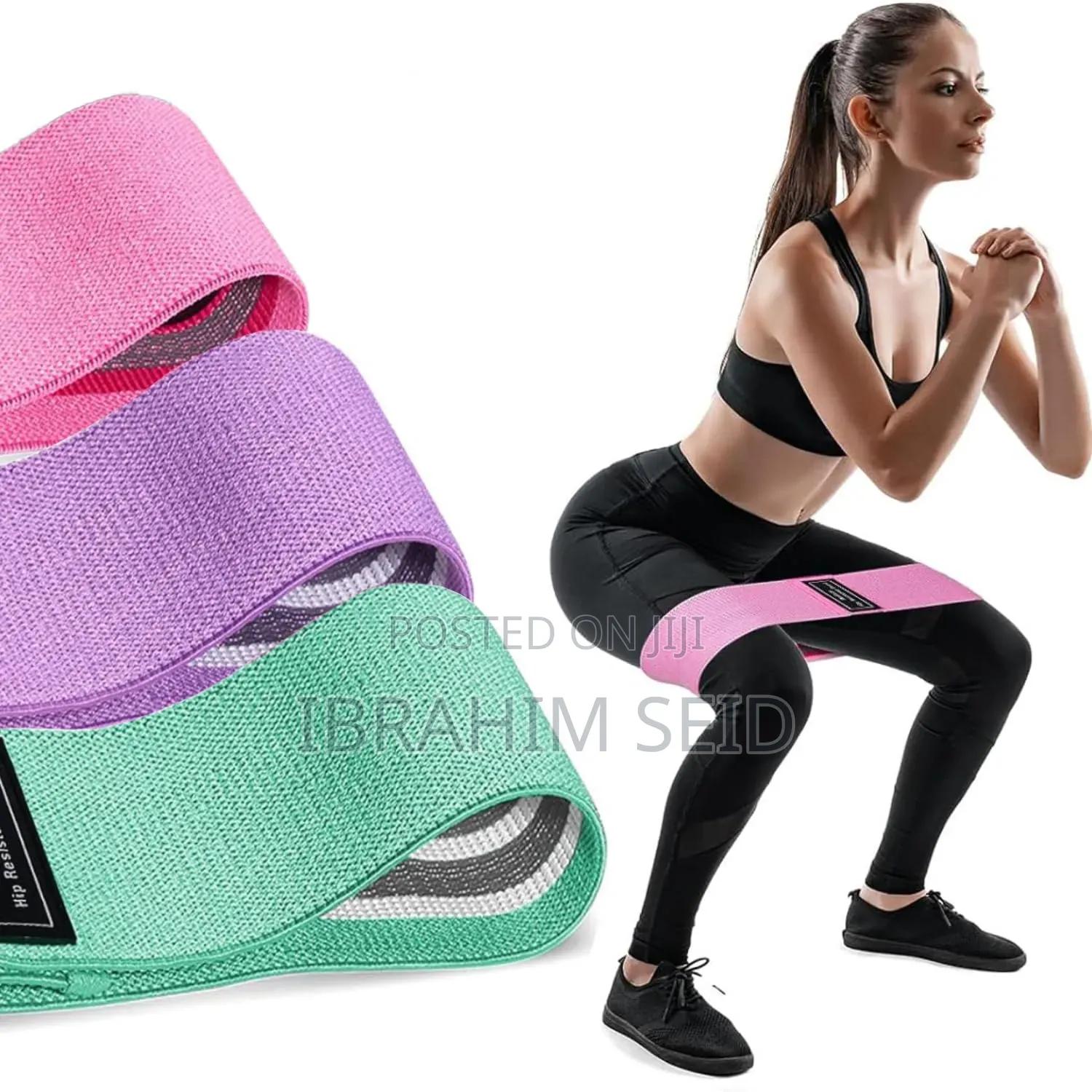 3 in 1 Power Booty Resistance Hip Loop Exercise Bands