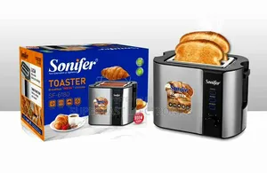 Sonifer Toaster 4-Slice Stainless Steel 1500w High Power With Built-In