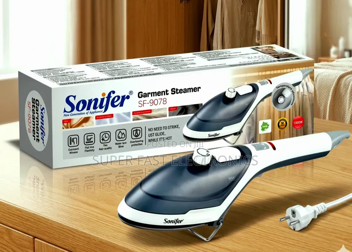 Sonifer Portable Garment Steamer - 1300w High Power Handheld Fabric