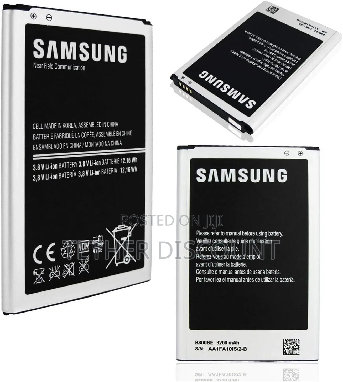 Samsung for Galaxy Note3 ኦርጂናል ባትሪ