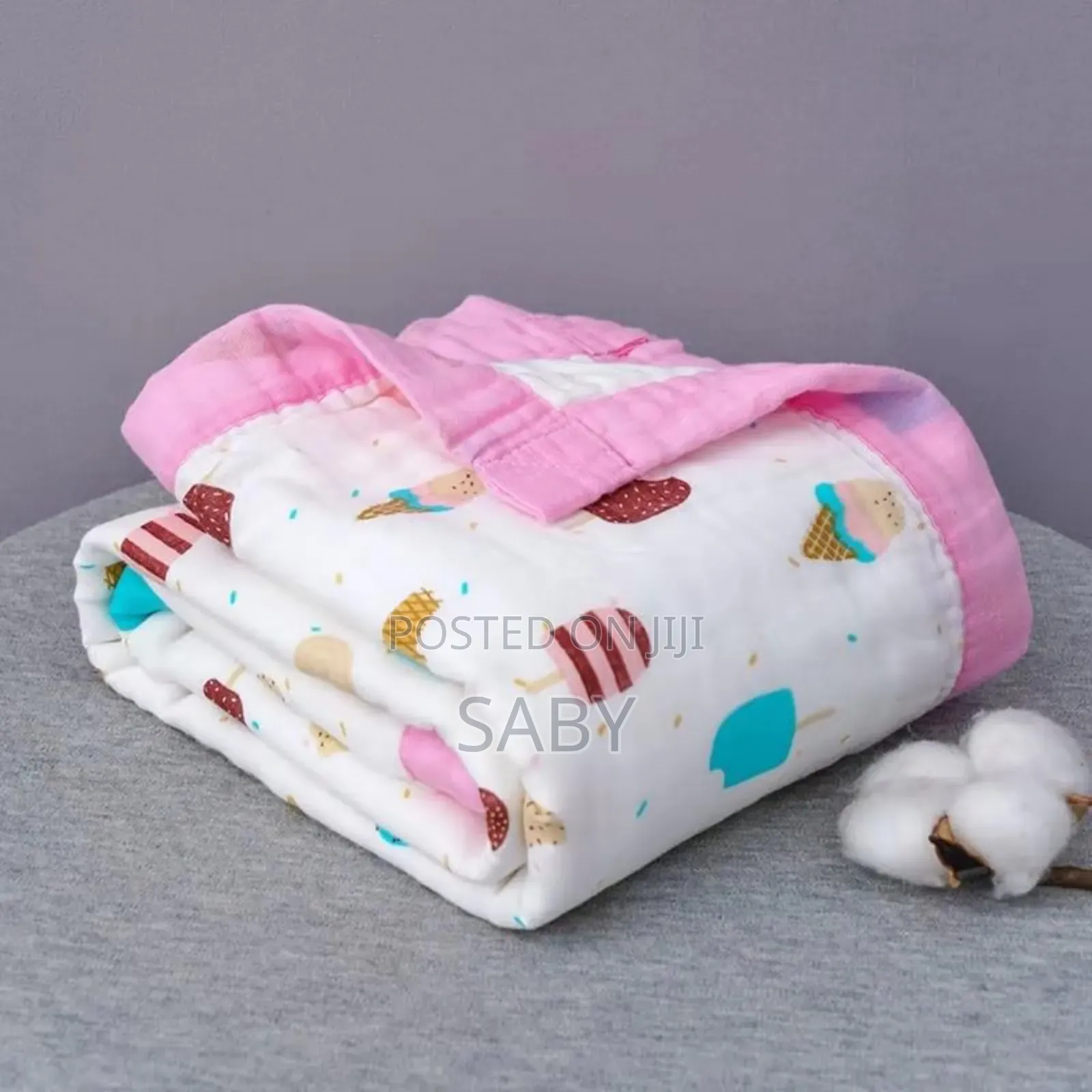 4-Layer Cotton Muslin Baby Blanket