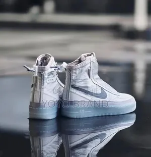 Nike Air Force 1 Shell High Top Light Gray/Desert Sand Unisex Shoes