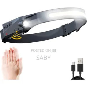 Rechargeable 230°Head Led Headlamp With a Motion Sensor.
