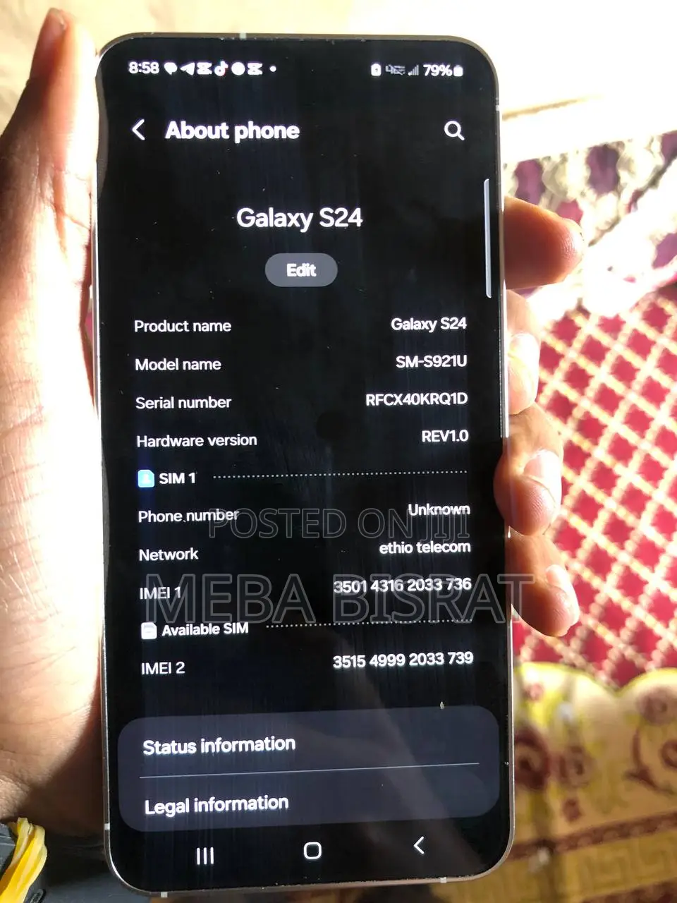 Samsung Galaxy S24 128 GB White
