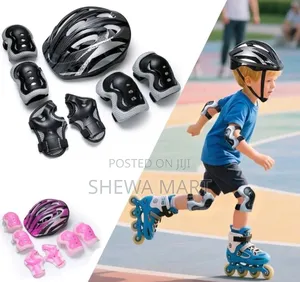 Kids Helmet Knee Elbow Pads Wrist Guard Sport Protective Gear Adjust
