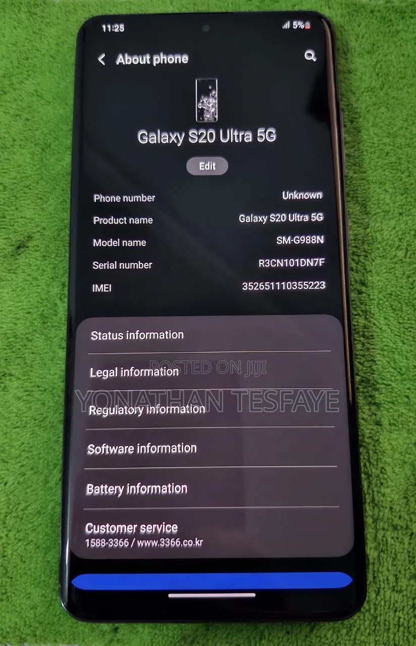 Samsung Galaxy S20 Ultra 256 GB Black