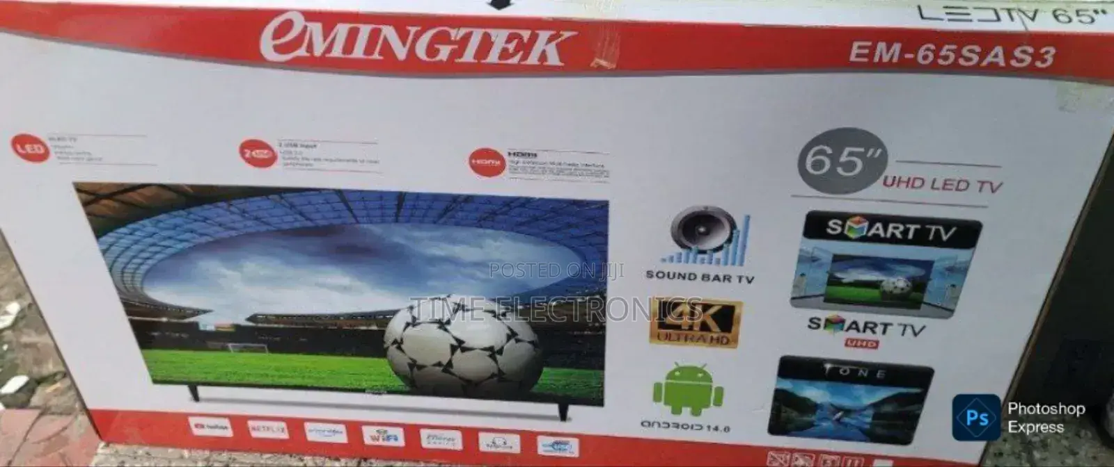 Emingtek 65'' New 2025 Smart Tv 10 Year Warranty_free Delivery