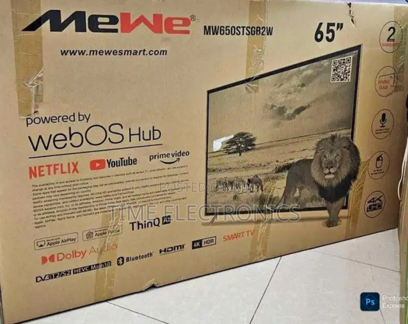 Mewe 65'' Webos Smart Tv New 2026 5 Year Warranty_free Delivery