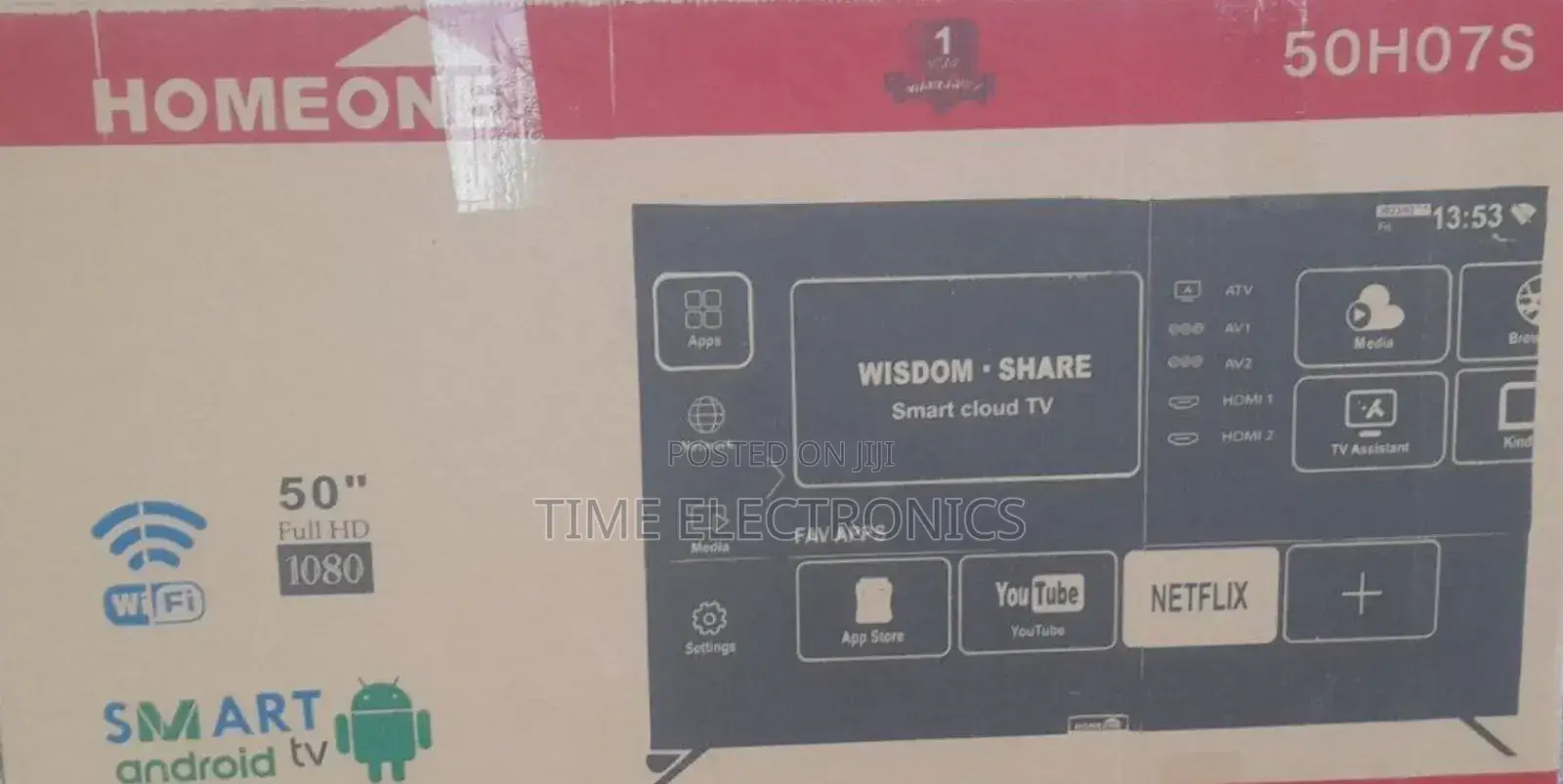 Home One 50'' New 2025 Smart Tv 10 Year Warranty_free Delivery