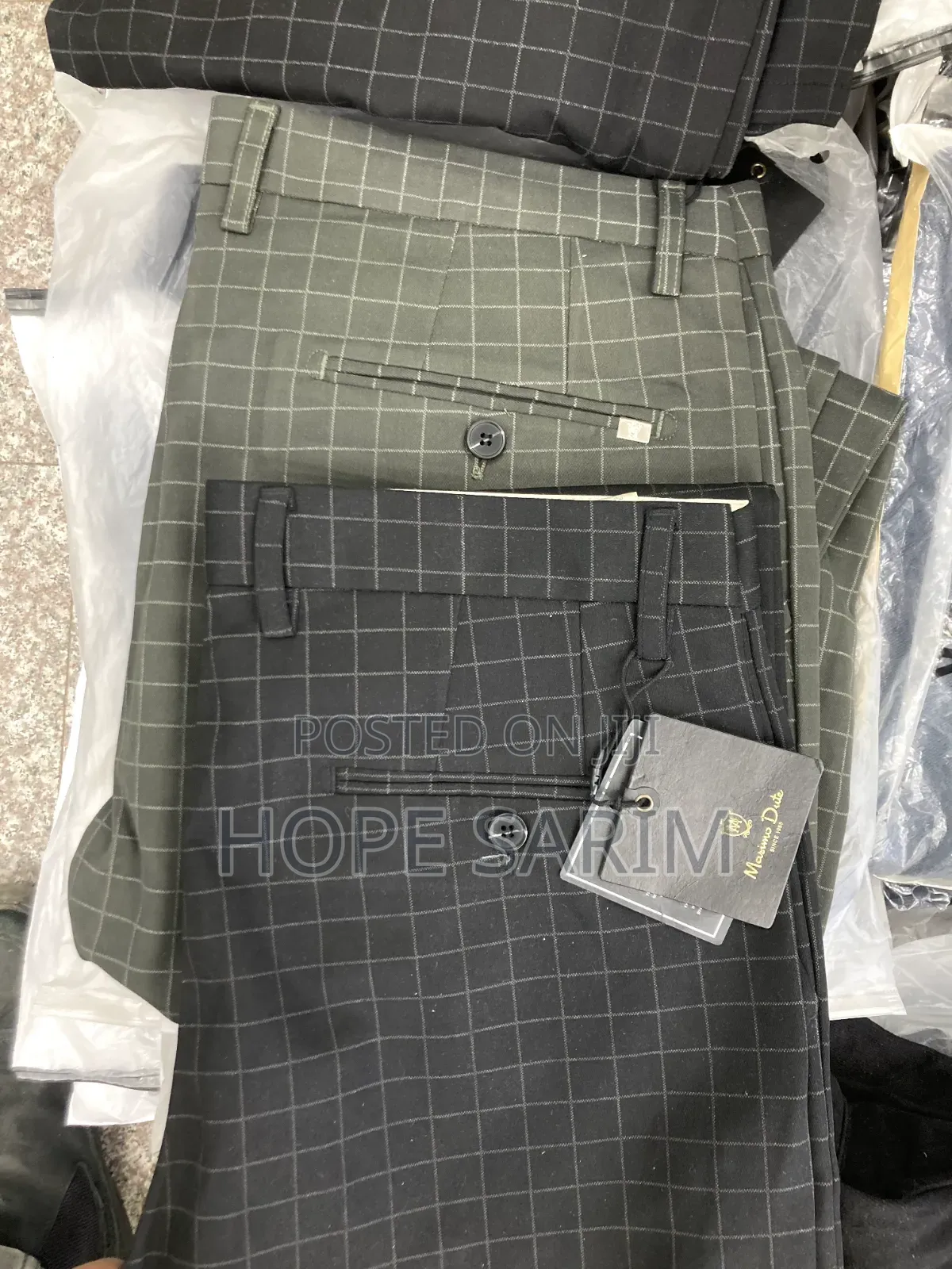 Massimo Dutti Men's Checkered Trousers