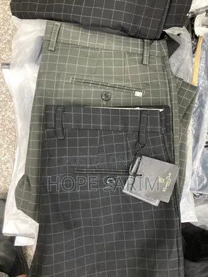 Massimo Dutti Men's Checkered Trousers