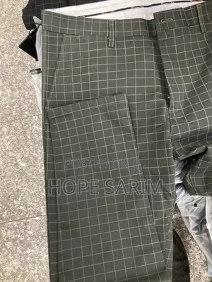 Massimo Dutti Men's Checkered Trousers