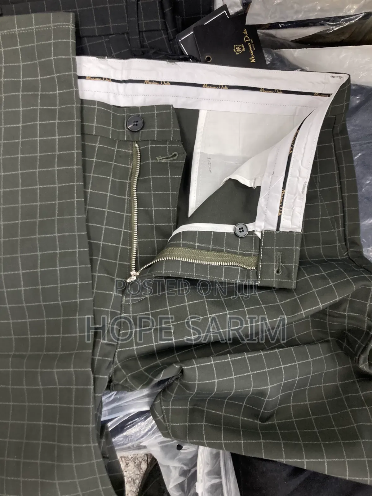 Massimo Dutti Men's Checkered Trousers