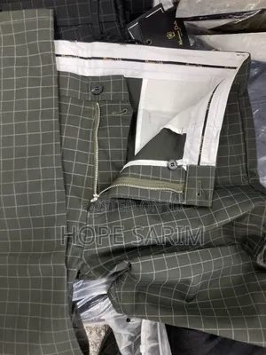 Massimo Dutti Men's Checkered Trousers