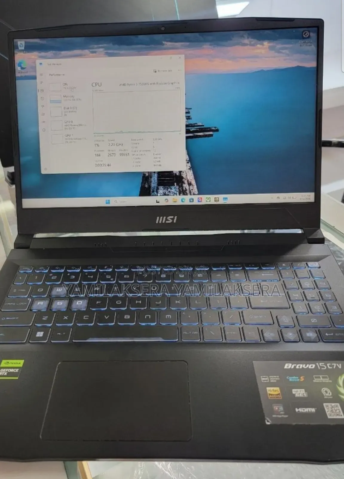 New Laptop MSI 16GB Intel Core i7 SSD 1T
