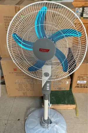 Fan Proud Brand Pedestal Stand Fan With 5 Blue Blades. Model/Size