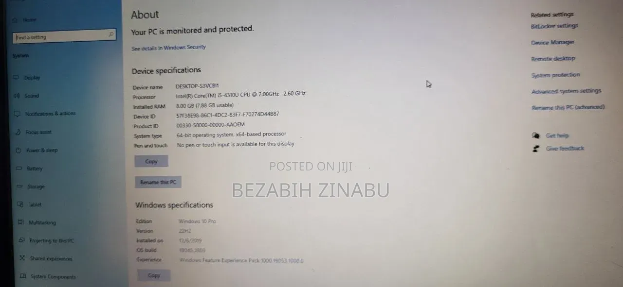 Laptop HP 8GB Intel Core i5 SSD 256GB