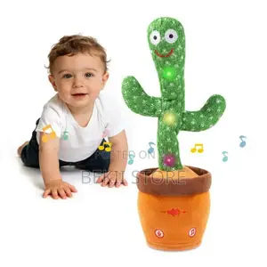 የልጆች መጫወቻ አሻንጉሊት Dancing Talking Cactus Toys With Music Led Light
