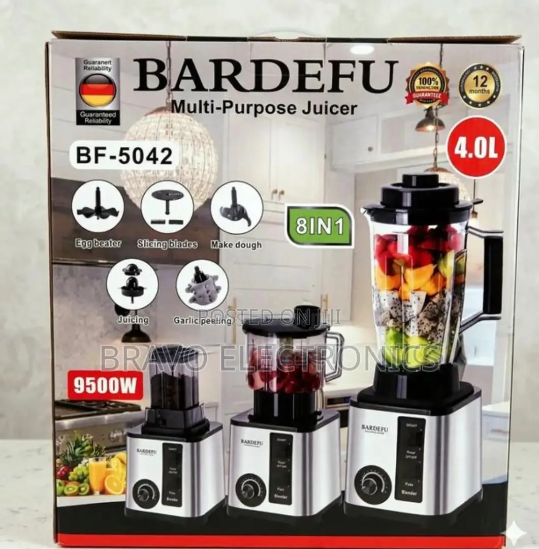 Bardefu 8 in 1 Multi Purpose Juicer Food Processor 9500w
