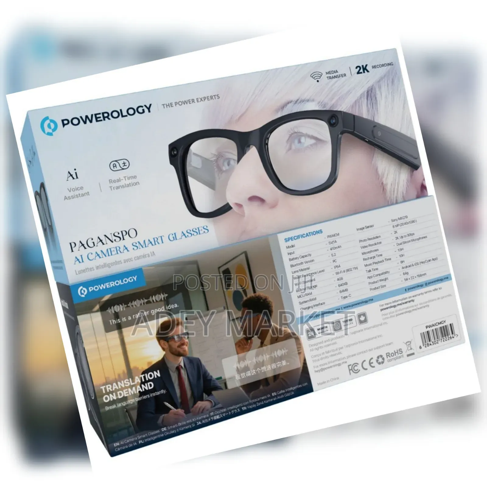 Powerology Paganspo Ai Camera Smart Glasses